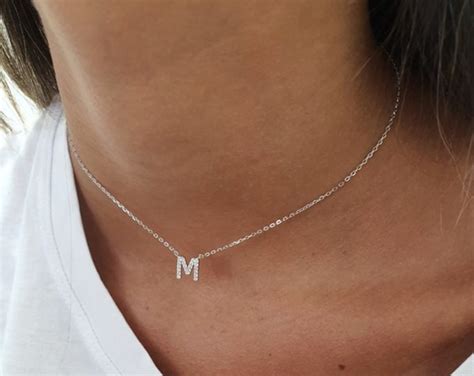 initial necklace letter  necklace personalized necklace  letter
