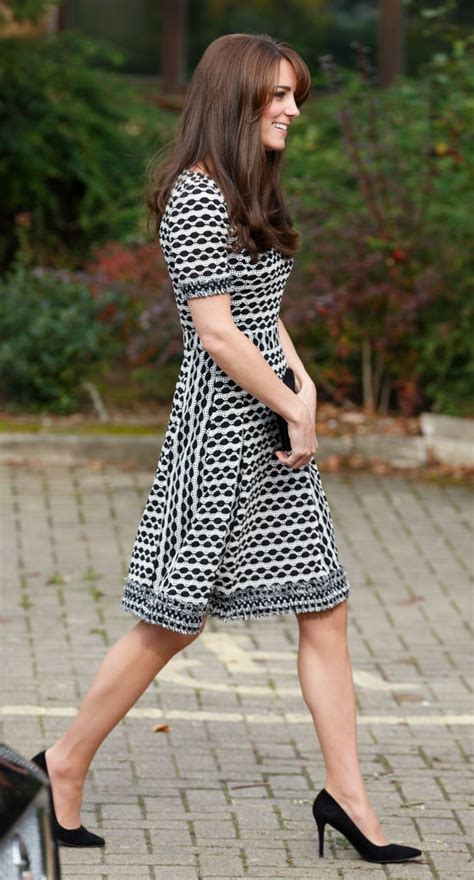 Kate Middleton Wearing Black and White Tory Burch Dress | POPSUGAR ...