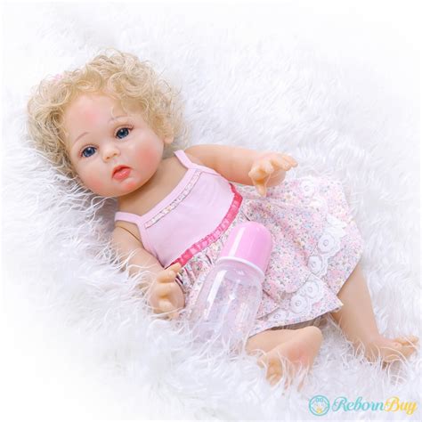 18.5 Inches Full Body Soft Silicone Baby Doll, Baby Doll With Blonde ...