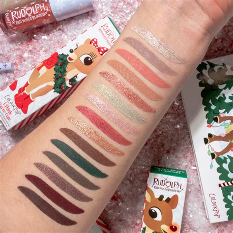 colourpop cosmetics   festive swatches  shades