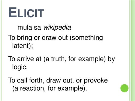 Elicitation techniques