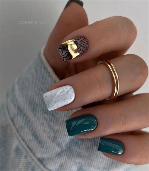 Маникюр| Ногти| Дизайн | Green nails, Nail designs, Acrylic nails
