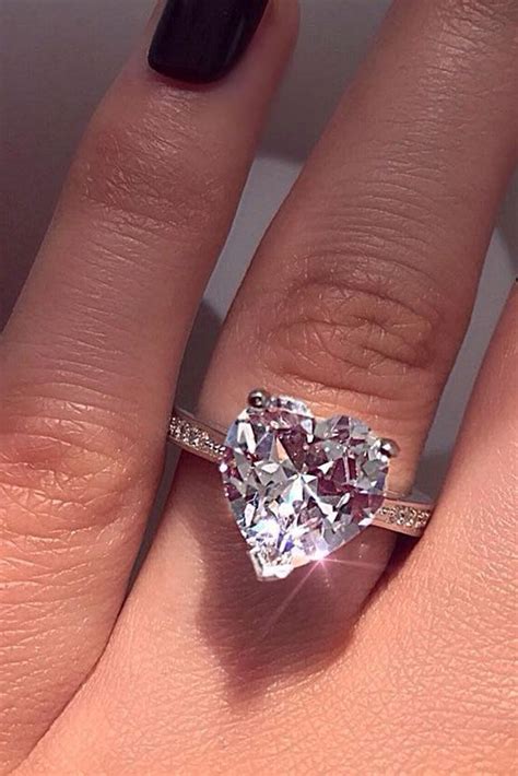 33 Unique Heart Engagement Rings | Heart shaped engagement rings, Heart ...