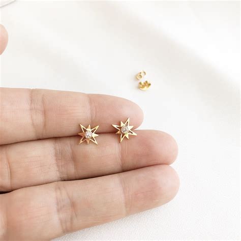 North Star Stud Earrings, Pointed Star Stud Earrings, Star Stud