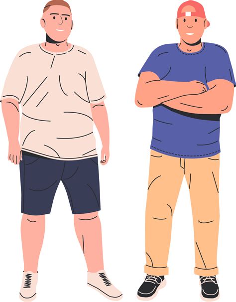 Fat vs Fit Man 35715528 PNG