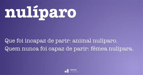 Nulíparo - Dicio, Dicionário Online de Português
