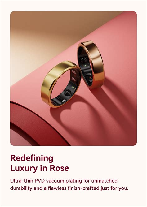 RingConn Gen 2 Rose Gold Smart Ring | Style & Health Tracker