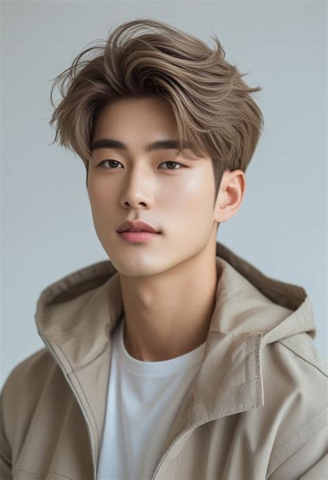 effortless korean middle part haircut  beauty trend  men burst fade