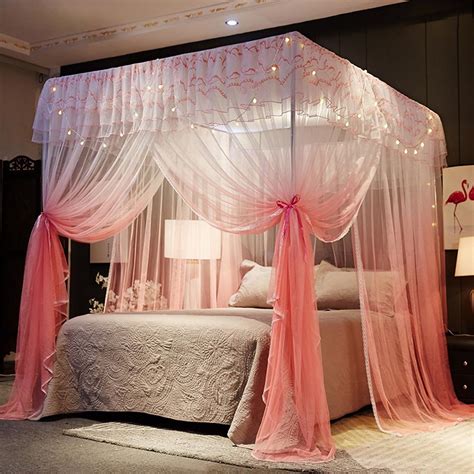 Canopy Bed Curtains Queen Blackout - Canopy Bed Curtain Queen Canopy ...
