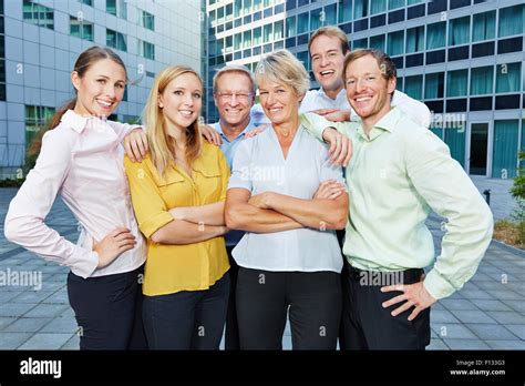 happy employees  smiling staff members   successful business team