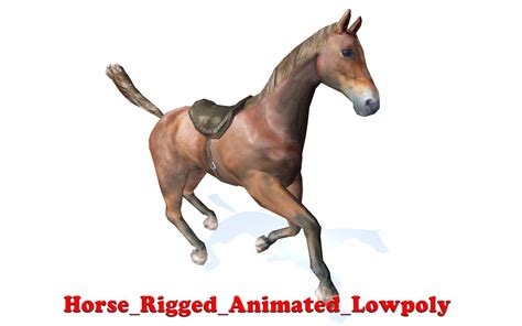 Horse rigged animated low poly 3d model 3D Model $15 - .3ds .c4d .dae