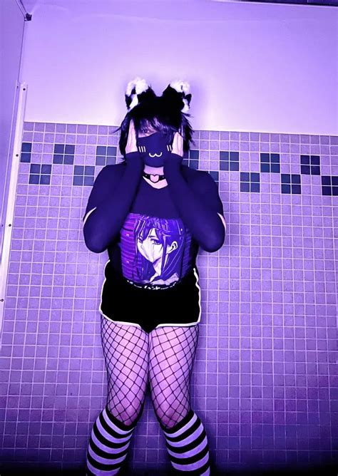 What would you do if you found a femboy in a public restroom at 2am? >~