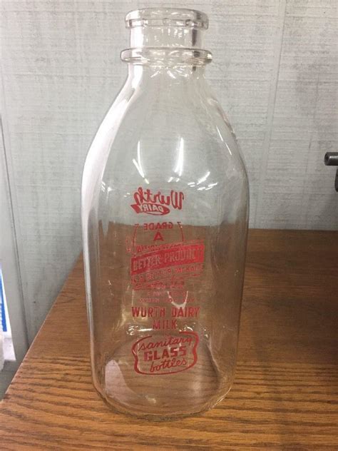 Wurth Dairy milk Bottle Half Gallon East St. Louis Ill 1951 | #1850486220