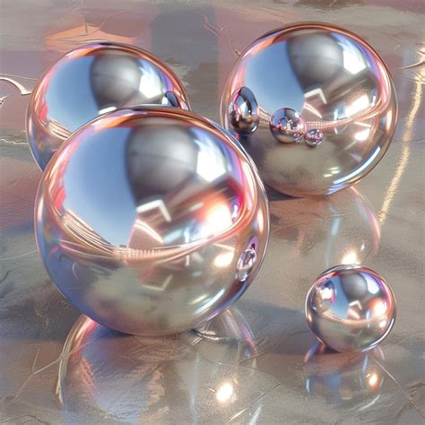 Premium Photo | 3rd rendered photo of chrome effects