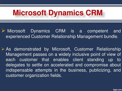PPT - Microsoft Dynamics CRM Training In Hyderabad, Microsoft Dynamics
