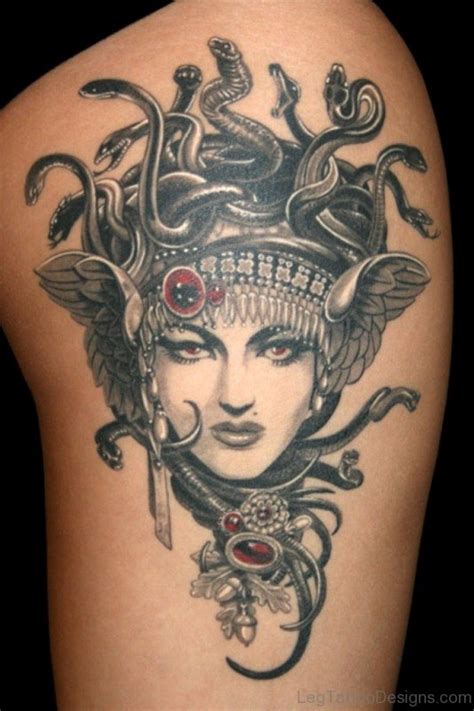 40 Phenomenal Medusa Tattoos On Thigh - Leg Tattoo Designs