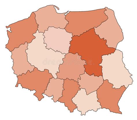 карта Польша иллюстрация вектора. иллюстрации насчитывающей поверхность ...
