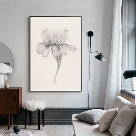 Wall art - Black and white floral - Canvas Prints - Poster Prints - Art ...