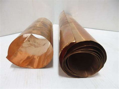 copper sheet roll   extra small piece    albrecht