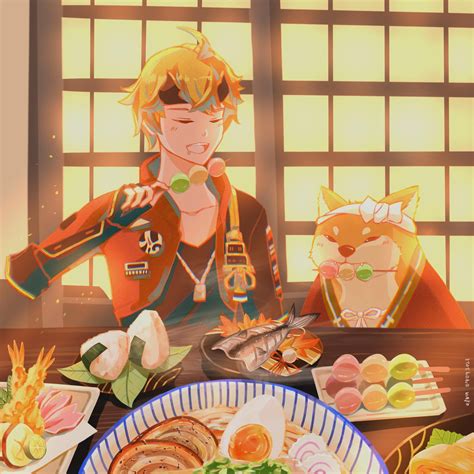 Dinner in the Komore tea house 🍱🍙 : r/GenshinGays