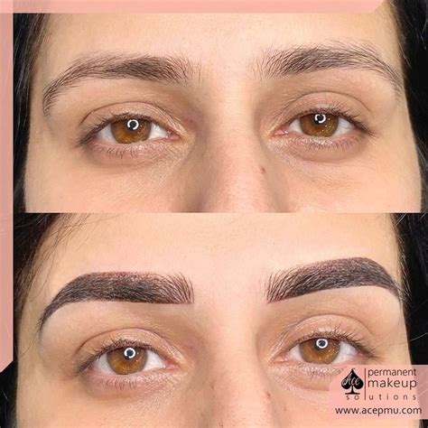 combination eyebrows  atacepermanentmakeup eyebrows lashes brow