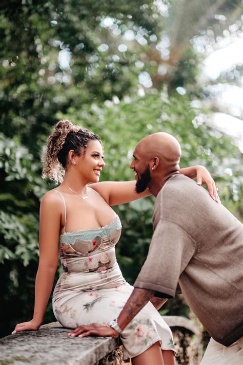 An Enchanted Engagement Session at the Miami Secret Gardens - Black Bride