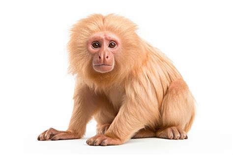 Premium AI Image | Isolated Uakari on White Background Generative AI