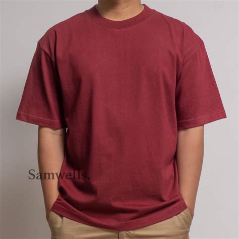 harga oversize  shirt polos merah terbaru feb  biggo indonesia