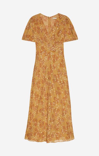 Robe Velicia En Viscose, Soie & Lurex Kaki Vanessa Bruno