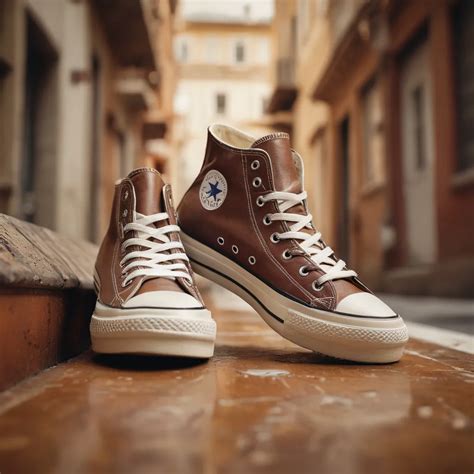 exploring brown  white platform converse sneakers