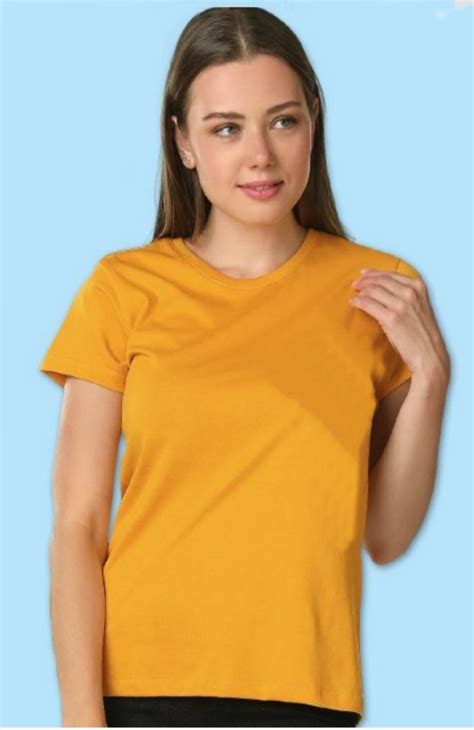 Round Yellow plain T-shirt at Rs 349/piece in Nashik | ID: 2849906115930