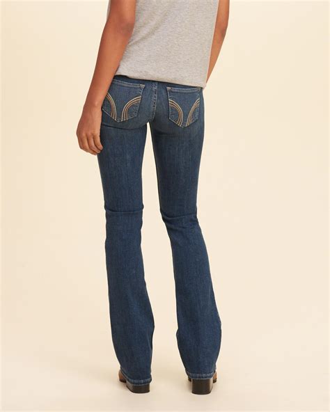 Lyst - Hollister Low-rise Boot Jeans in Blue