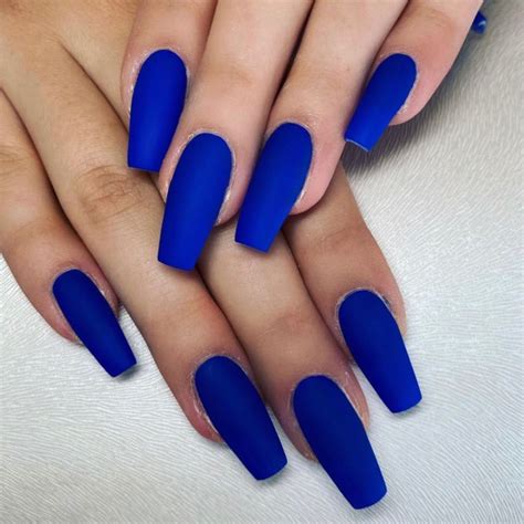 40 Gorgeous Royal Blue Nail Designs : Matte Royal Blue Nails I Take You ...