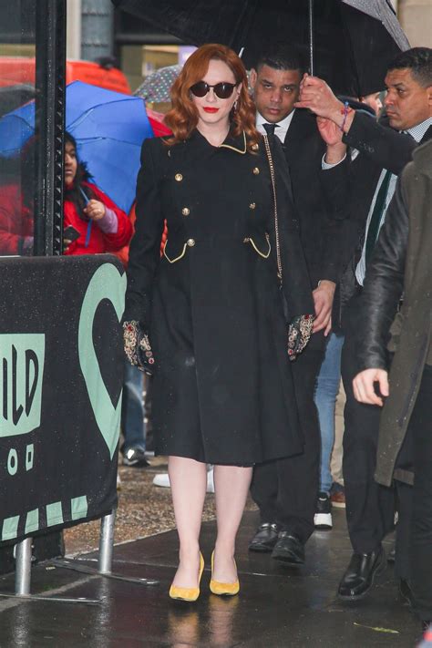 CHRISTINA HENDRICKS Leaves Build Series in New York 02/13/2020 – HawtCelebs