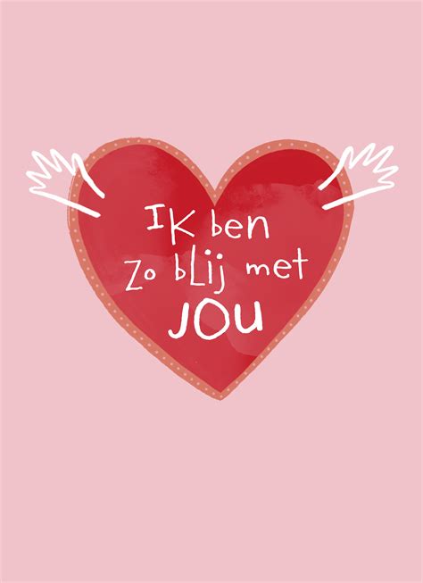 Valentijnskaart hart met ik ben zo blij met jou | Hallmark