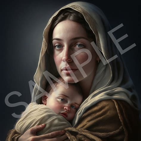 Virgin Mary With Baby JESUS -- AI Created - Etsy