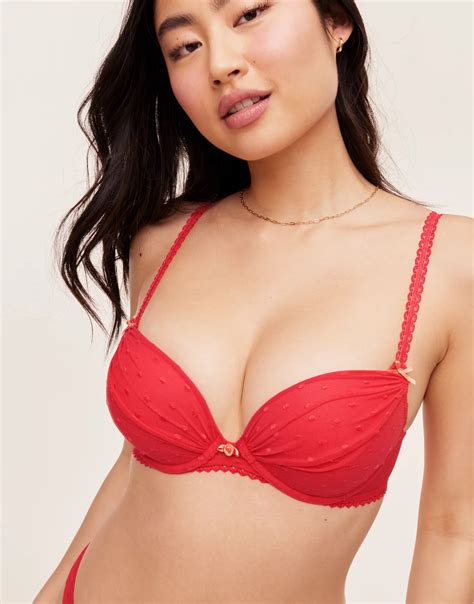 Stacy Dark Red Push up plunge, 32DDD | Adore Me