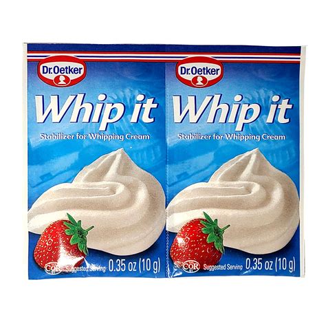 Dr. Oetker Whip It Whipping Cream Stabilizer 0.35 Oz. / 10 g. (Pack of