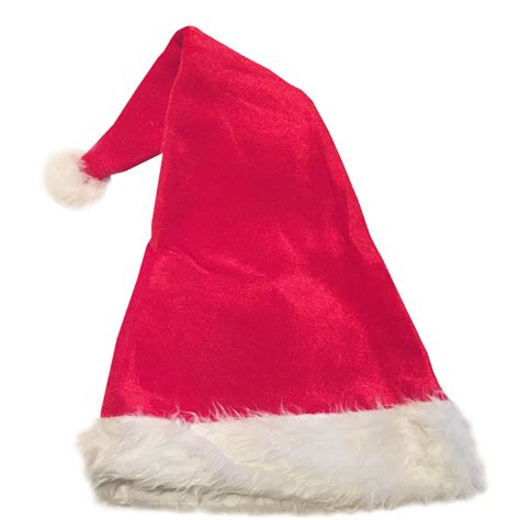 Christmas Hat Velvet Holiday Hat - Red w White Faux Fur Trim - Digs N Gifts