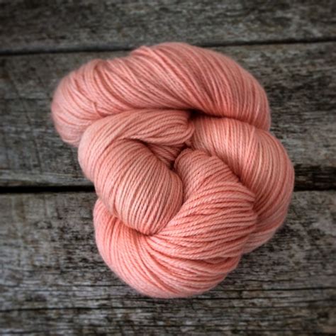 Semi-solid Hand Dyed Yarn /peach Soft Pink Knitting Yarn/ | Etsy