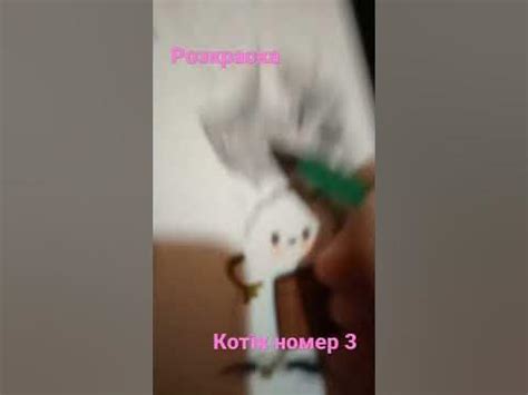 розкраска номер 3 котік - YouTube