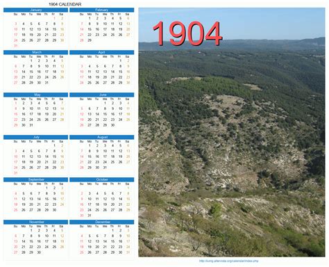 1904 Calendar