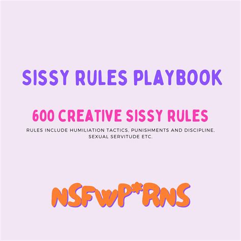 600 Creative Sissy Rules - 43 Pages | PDF | Sissy Humiliation| Guide