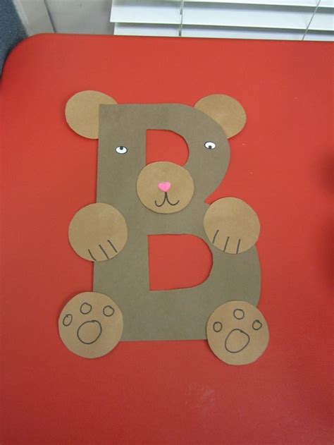 B is for Bear craft | Alphabet crafts, Letter a crafts, Alphabet crafts ...