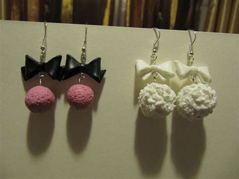 MissLuckyLife: Новые сережки из пластики. Серьги - шарики. Розовые ...
