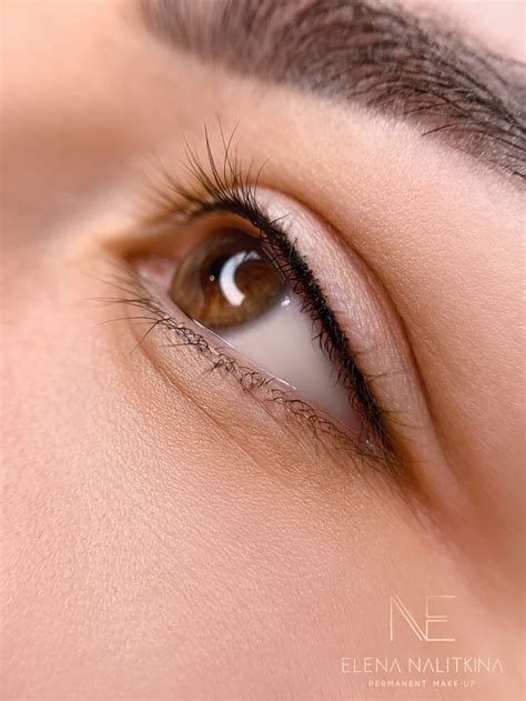 Перманентный макияж межреснички ️ | Trucco permanente eyeliner, Trucco ...