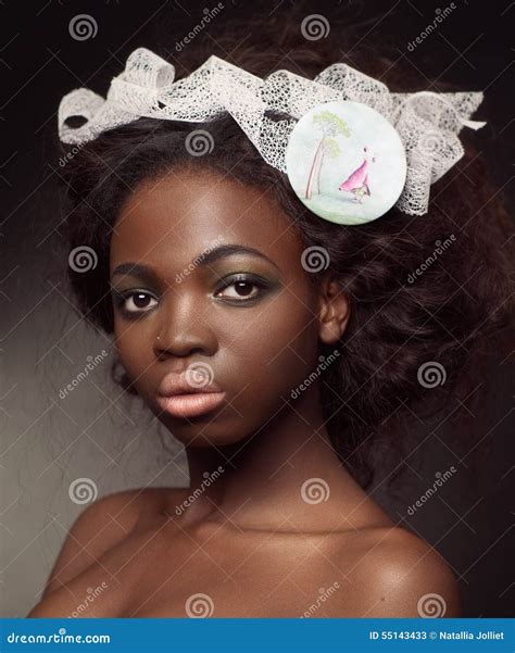 Beauty Portrait of a Young Black Woman. Stock Image - Image of posing