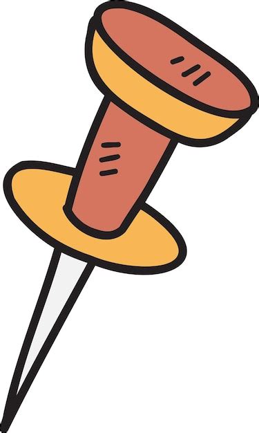 Premium Vector | Hand drawn cute paper pin illustration