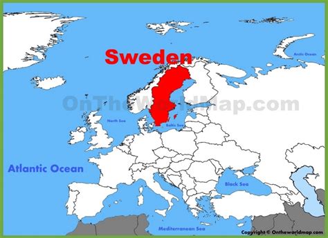 Sweden location on the Europe map - Ontheworldmap.com