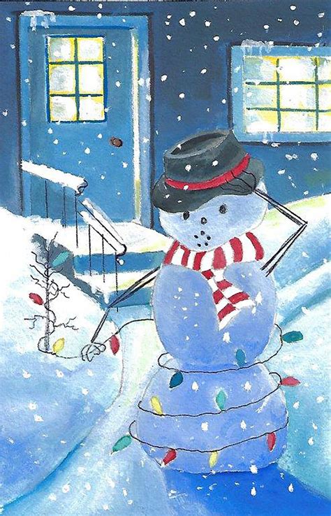 Light Tied Up - Snowmann© Cards - Artistic Services by RJ Haas
